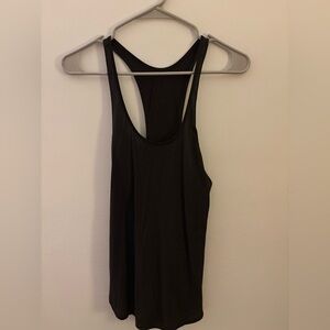Lululemon, black and gold strip tank top